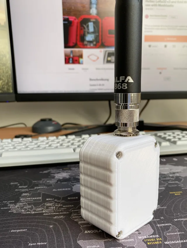 RAK19007 enclosure for N-type antenna — 3D printed RAK 19007 case for Meshtastic and MeshCore