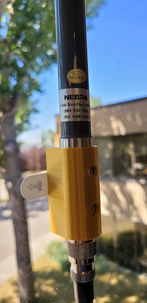 Nebra LoRa Antenna Wall / Window Mount — 3D printed Mounts & Accessories case for Meshtastic and MeshCore
