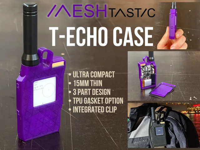Meshtastic T-Echo Compact Case: New V3 — 3D printed T-Echo case for Meshtastic and MeshCore