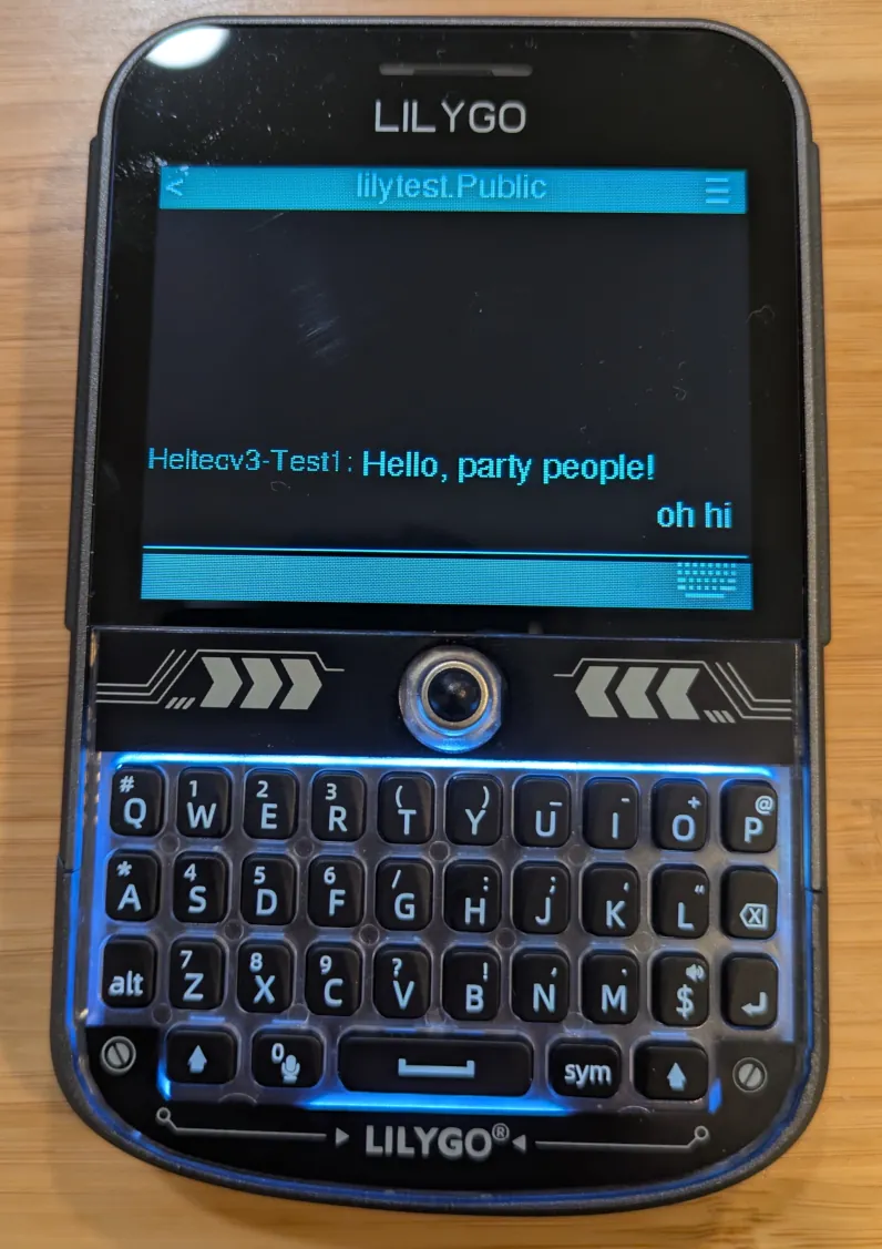 T-Deck running MeshCore