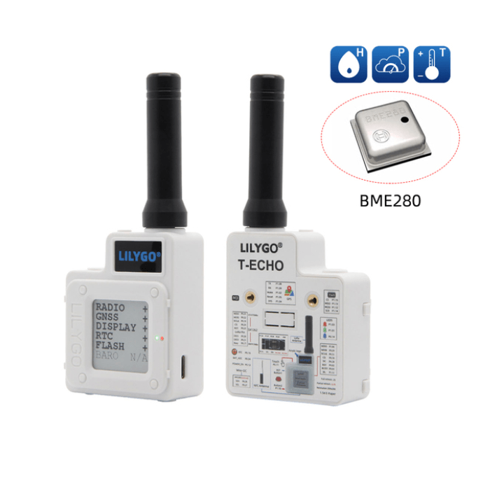 LilyGo T-Echo + BME280 Meshtastic LoRa device — Best e-paper node with sensor