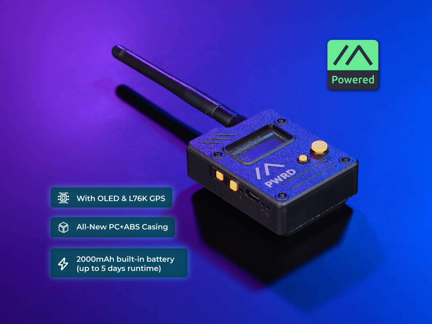 Wio Tracker L1 Pro enclosed Meshtastic tracker with battery OLED and GPS