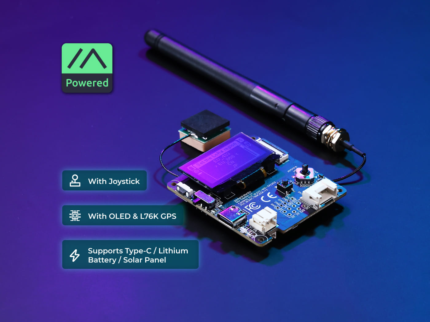 Wio Tracker L1 bare board with OLED and GPS for Meshtastic
