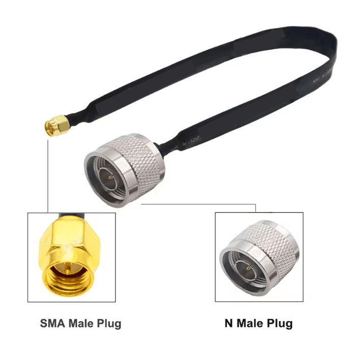 8 in Flat Window, N-Male for Meshtastic and MeshCore LoRa mesh