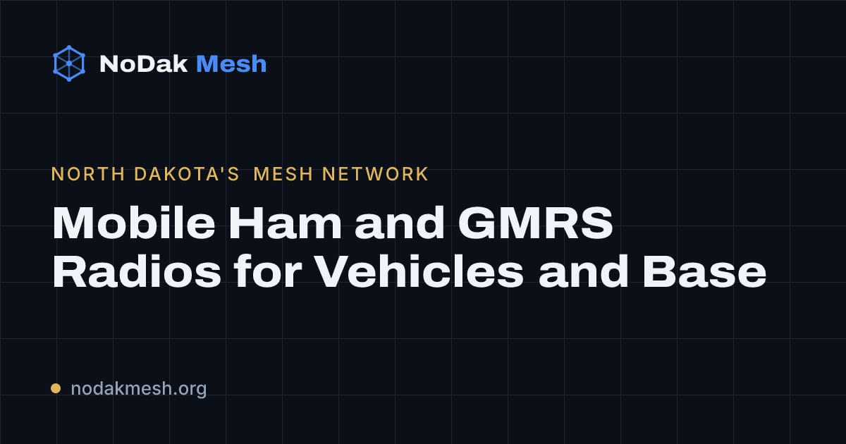 Mobile Ham and GMRS Radios for Vehicles and Base